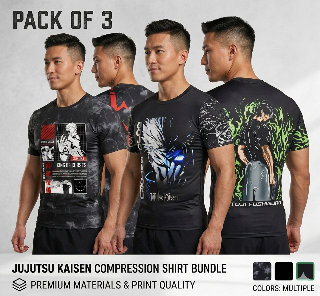 (Pack of 3) JJK Anime-Shirts